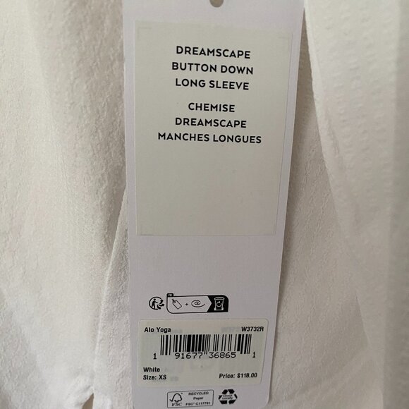 NWT Alo Yoga Dreamscape Button Down Long Sleeve - XS - Picture 4 of 9
